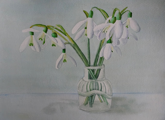 Danielle Beaulieu watercolour snow drops