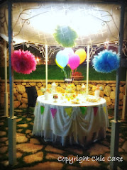 COLOURED DESSERT TABLE