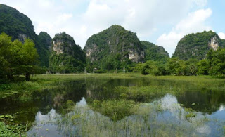 El paisaje en Ninh Binh.