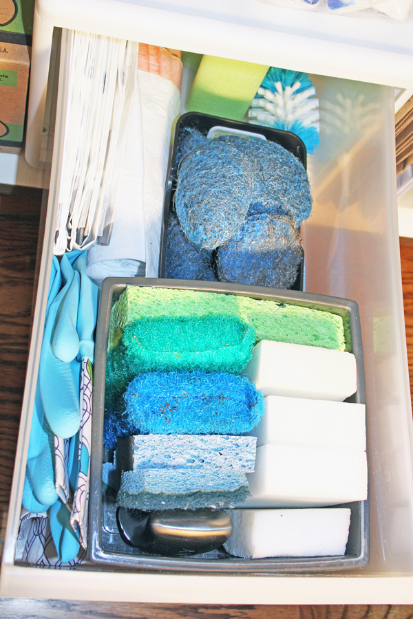 The Best Ways to Organize Under the Kitchen Sink  Blue i Style - Creating  an Organized & Pretty, Happy Home!