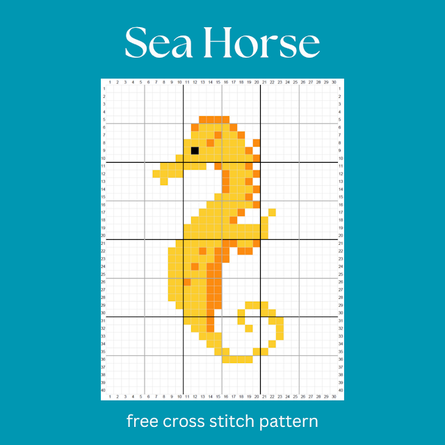 Sea Horse - free cross stitch pattern