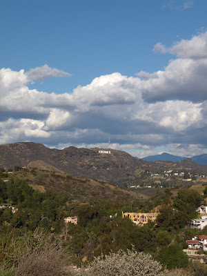 Runyon Canyon view of Hollywood Sign. Capitol Records Building