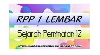 rpp 1 lembar sejarah peminatan kelas 12 k13 revisi 2020