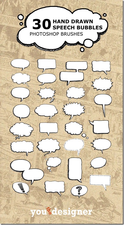 Hand Drawn Speech Bubbles Brushes
