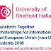 Scholarships of Transform Together for International and European Union (non-UK) Students 2018