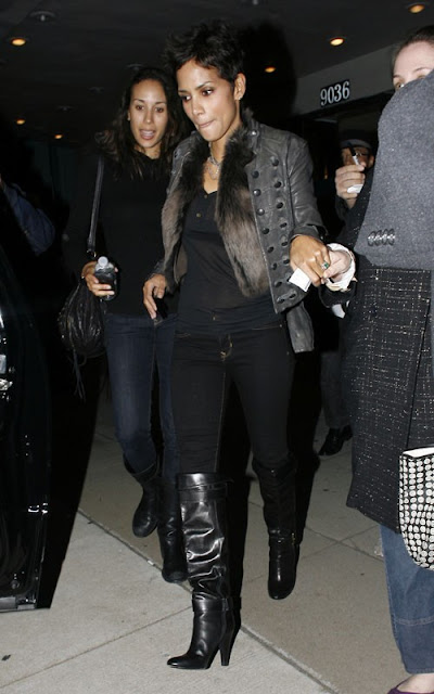 Halle Berry leaving Laemmle Music Hall