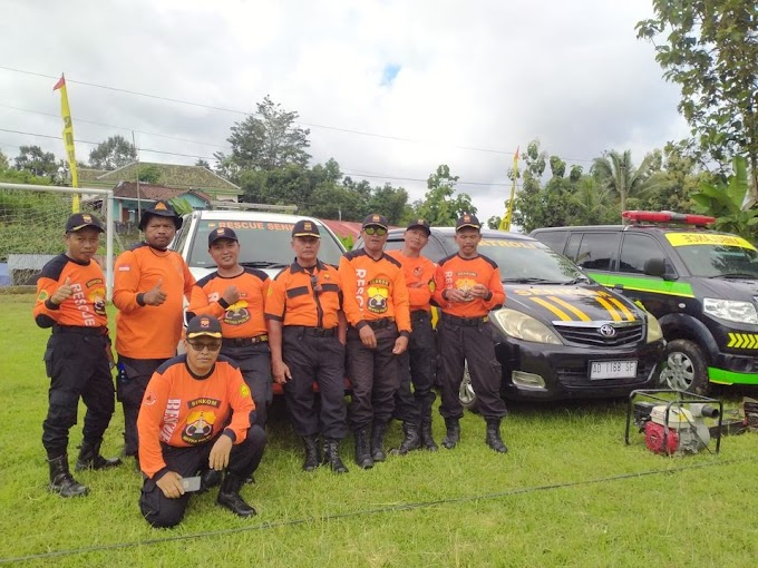 SENKOM Kec. Jatiyoso dalam Apel kesiap siagaan kebencanaan Relawan Kec.  Jatiyoso 