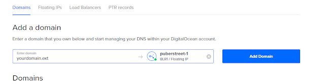 add domain on digitalocean