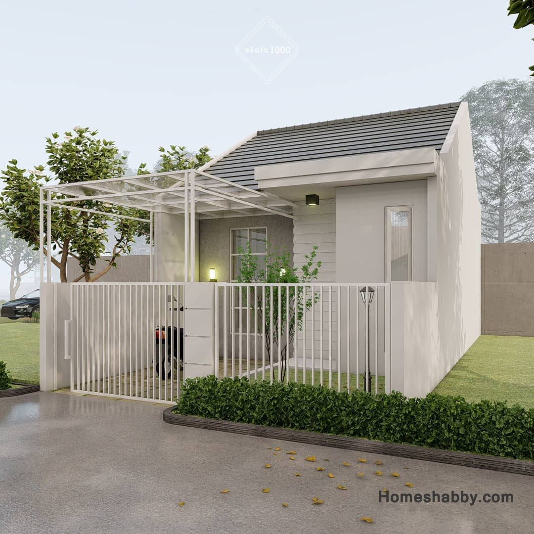 Desain Rumah Minimalis Hemat Biaya Dengan Luas Bangunan 50 M2 Dan Luas Tanah 6 X 12 M Lengkap Dengan Denah Homeshabbycom Design Home Plans