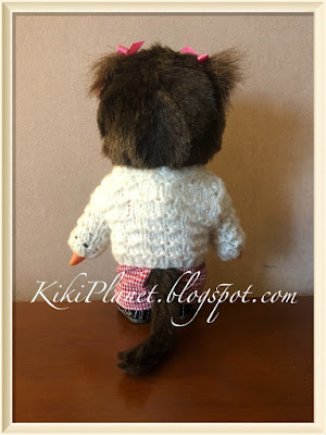 kiki monchhichi vêtement pull tricot knitting poupée doll fait main handmade