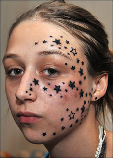 Girls Face Tattoo Design Photo Gallery - Face Tattoo Ideas for Girls