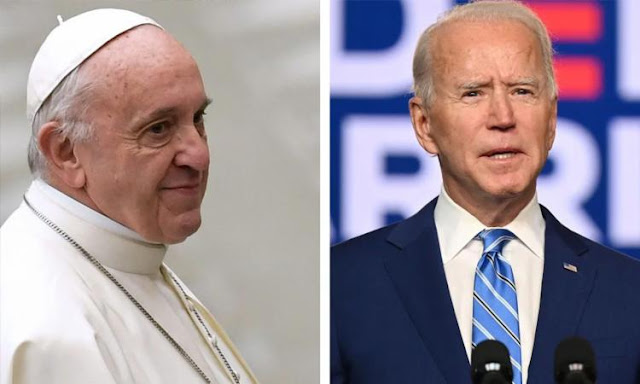 Papa Francisco barra Joe Biden em missa por ele ser a favor do aborto.