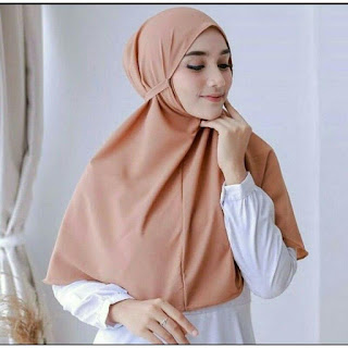 Jilbab Instant Maryam Coklat - Gamis Muslim Terbaru