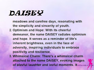 ▷ meaning of the name DAISEY (✔)