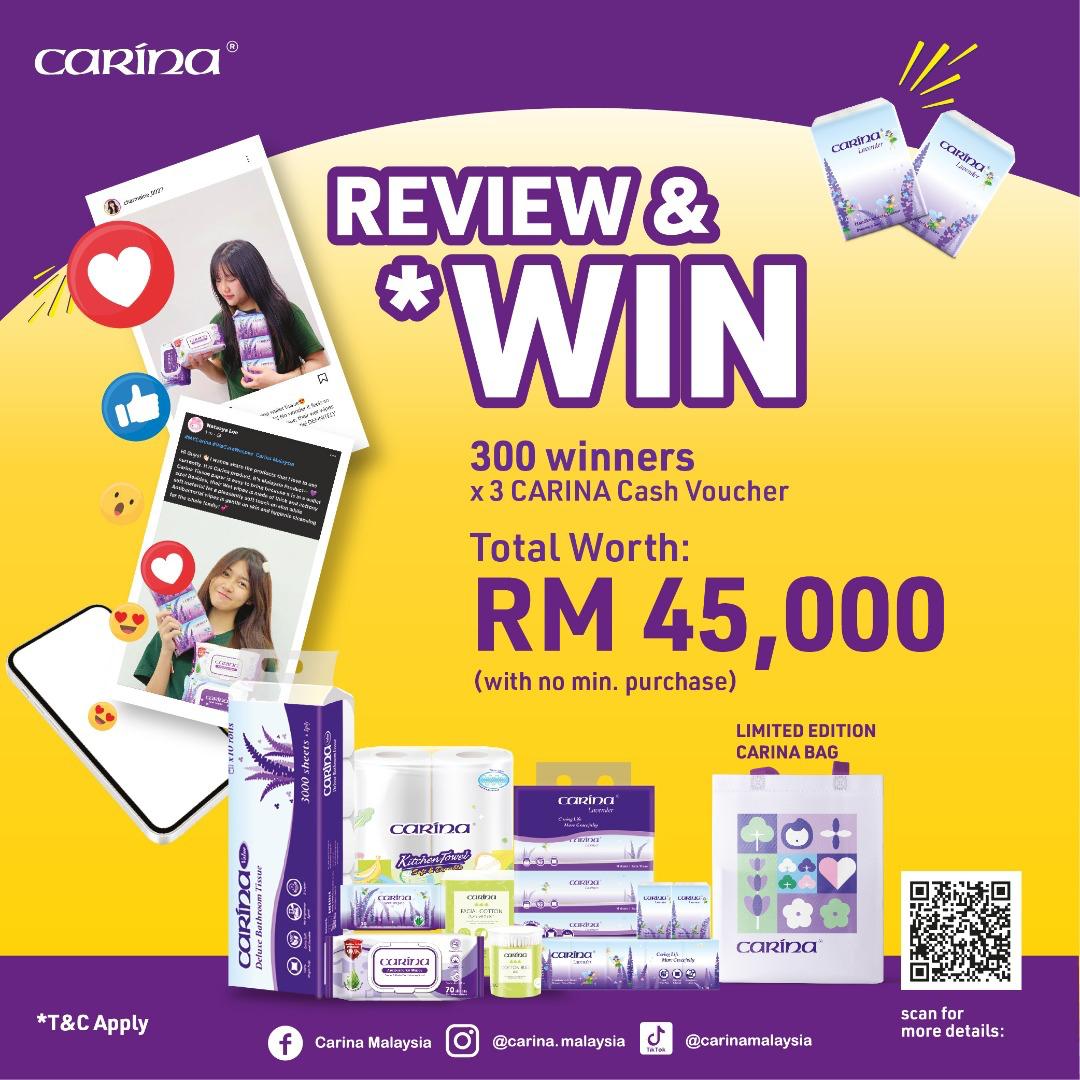 Carina review and win contest,