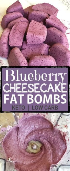 Easy Blueberry Cheesecake Fat Bombs