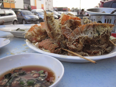 Johor Bahru, Restoran See Hai 101, crayfish shells