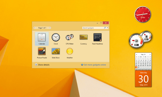 Add Gadgets For Windows 8/8.1/10 Free