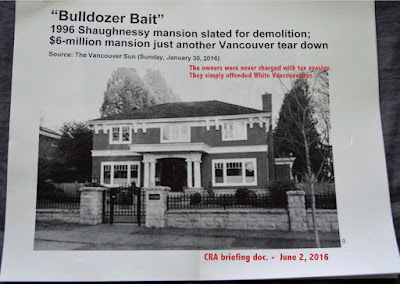 Bulldozer Bait - jealous headline in Vancouver SUN - 2016