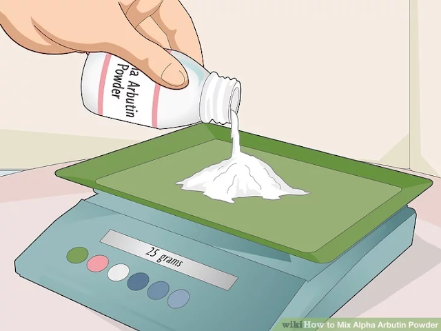 Use a digital scale to weigh your alpha arbutin