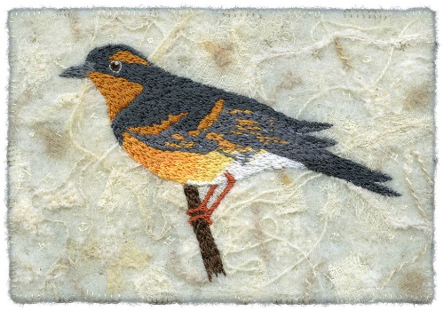 textile art,  beautiful embroidery by Kristen Chursinoff