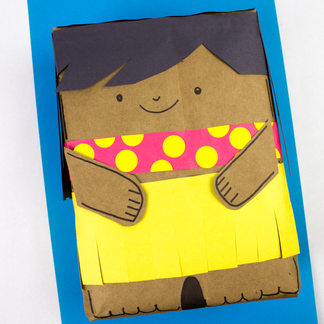Here's a creative way to wrap birthday gifts- turn it into a hula girl!