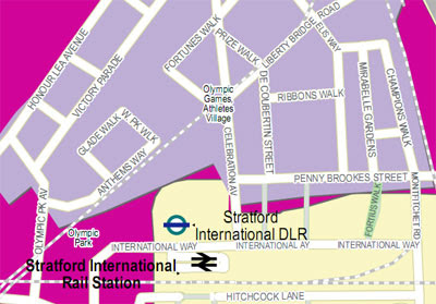 street map, Athlete's Village