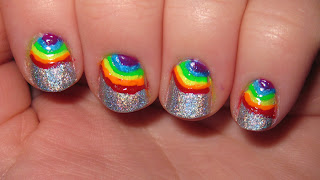 rain bow nail polish