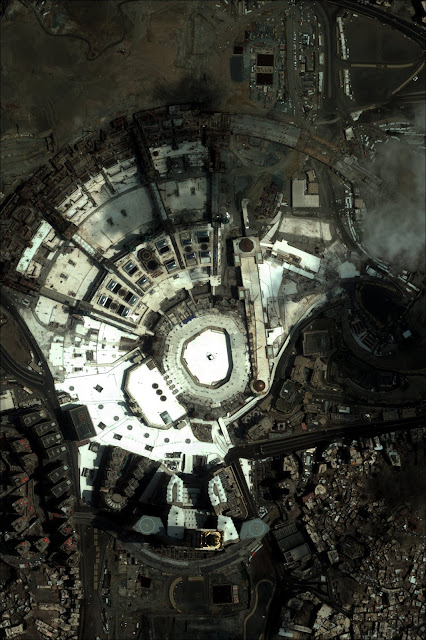 Masjid Al-Haram taken by Satellite in 2020 during the Hajj season