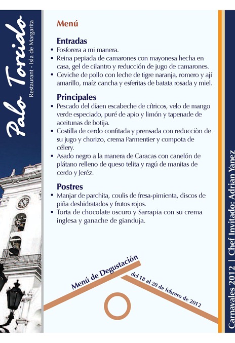 Palo Torcido Menu Carnavales 2012