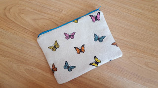 butterflies zipper purse