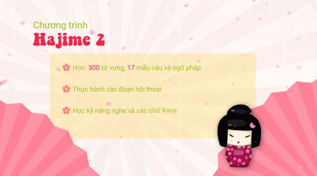 Khóa học tiếng Nhật cho người mới bắt đầu chương trình Hajime 2