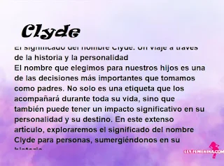 significado del nombre Clyde