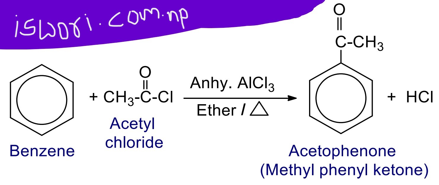 Acetophenone Preparation From benzene (Friedel-Craft’s acylation)