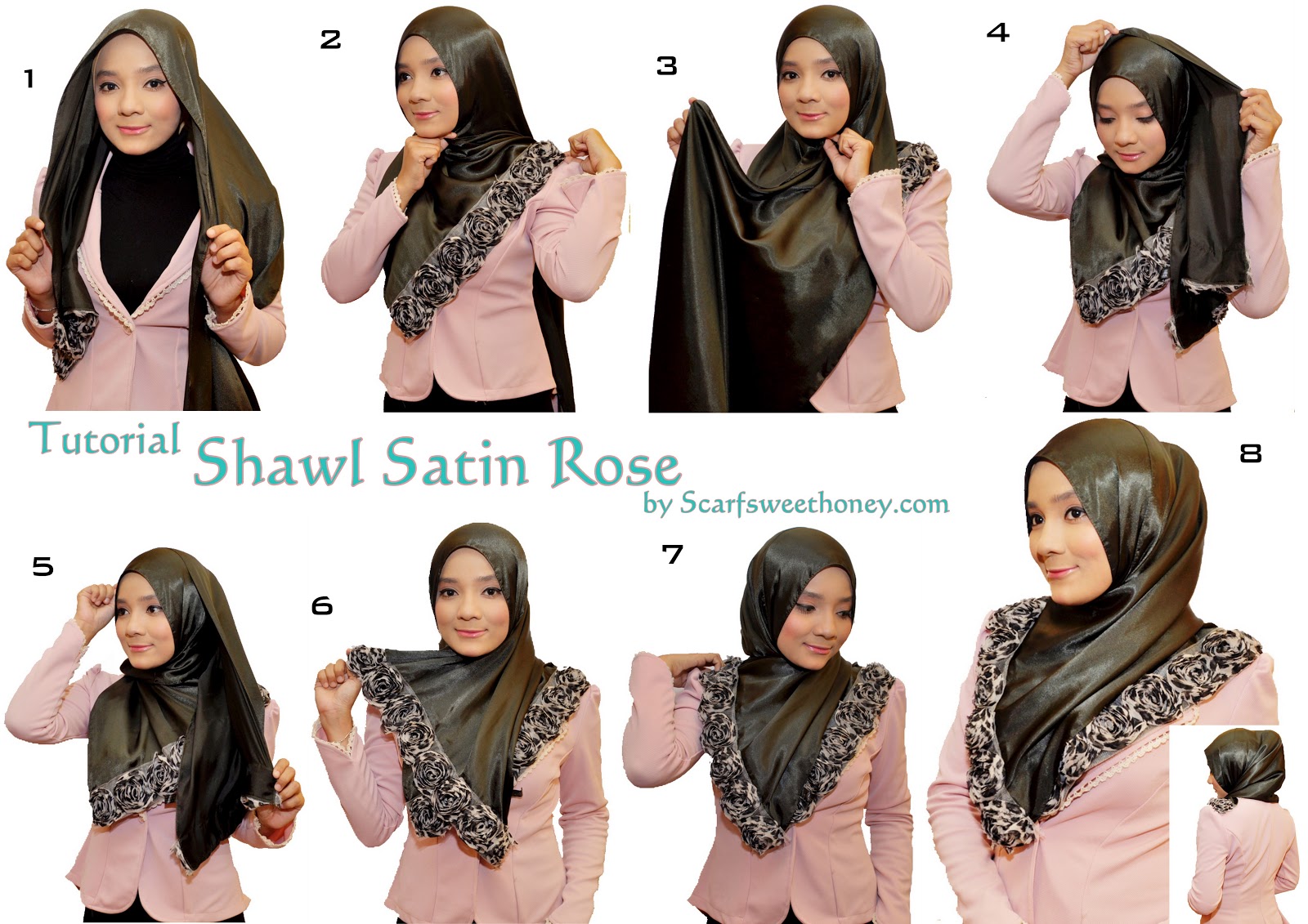 87 Gambar Lengkap Tutorial Hijab Pashmina Licin Simple Bisa