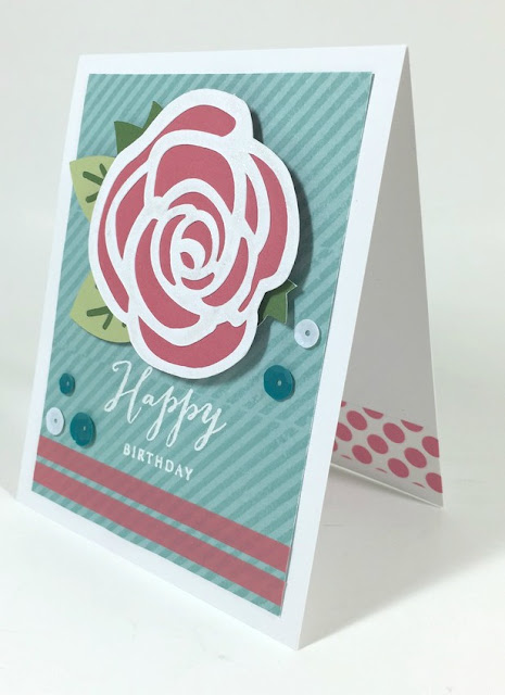 Cricut Rose Birthday card