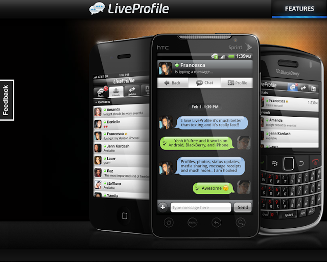 Live Profile para chatear con Iphone, BlackBerry,HTC, Android y mas.