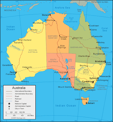 Map Of Australia. weather map of australia.