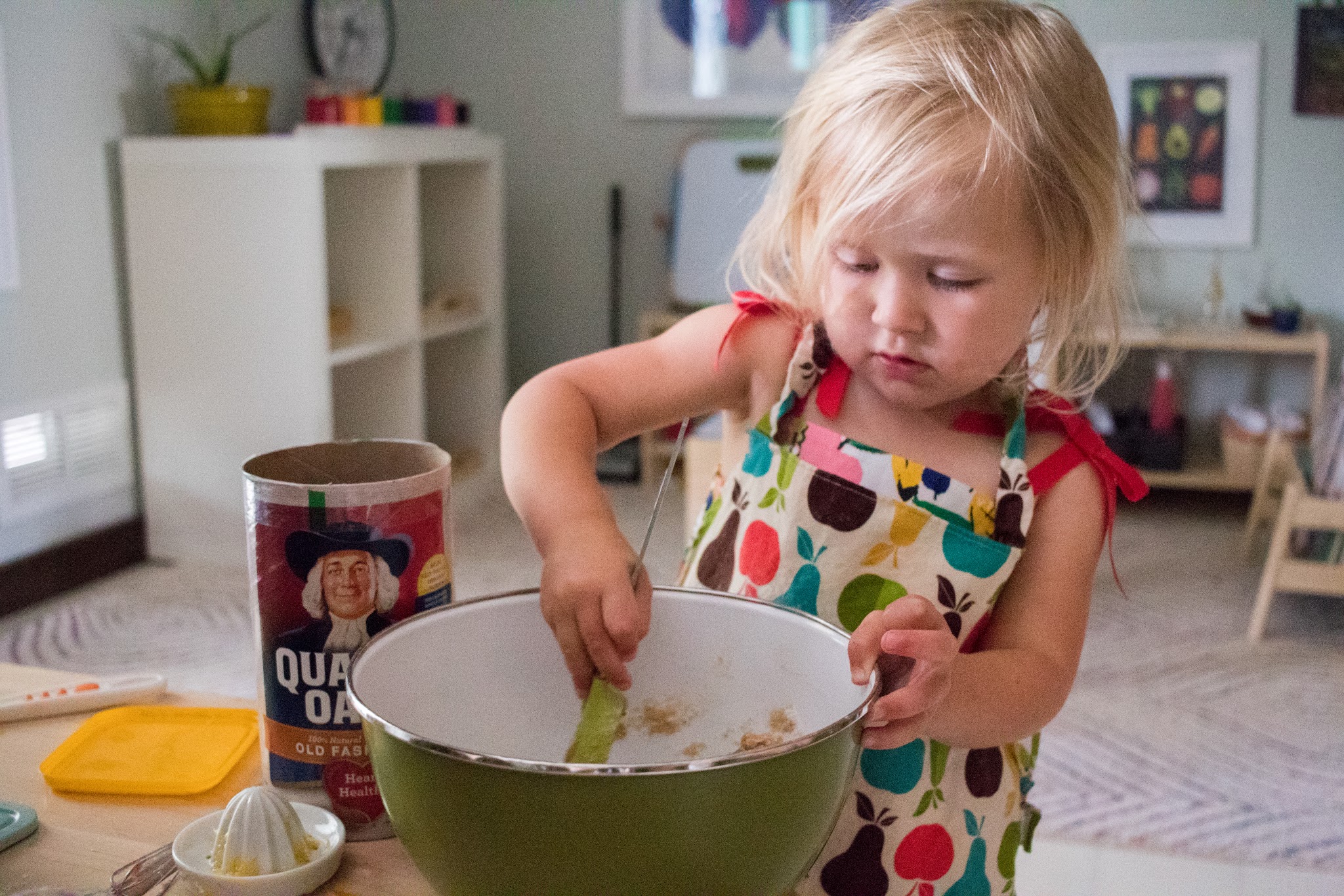 Montessori Toddler in the Kitchen at 3-years-old