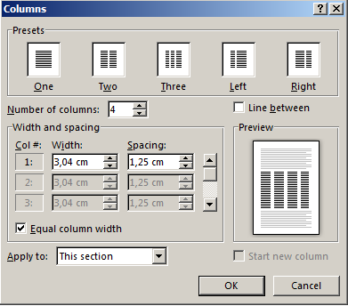 Cara Membuat Kolom di Word lebih dari 3 kolom