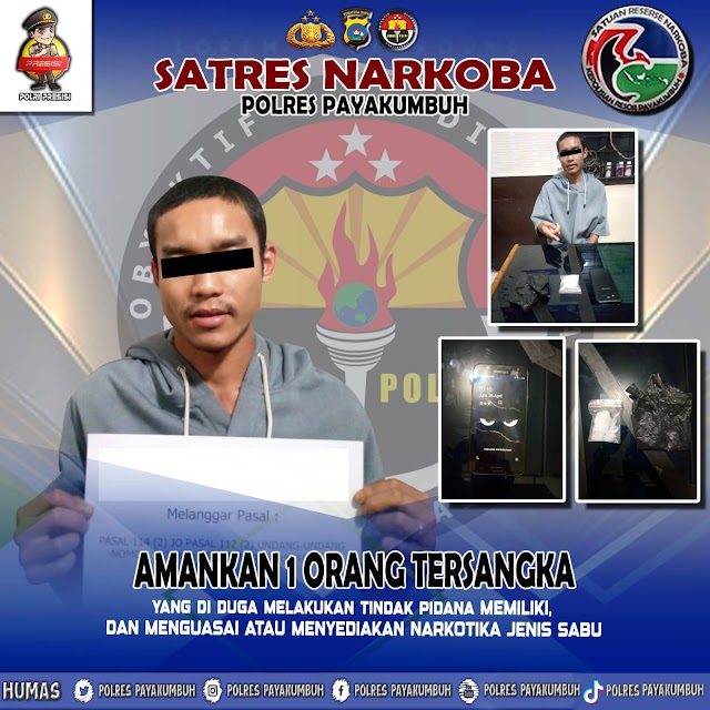 Apes, " Dompet " Ditangkap Polisi Setelah Ambil Paket Sabu Dari Kota Padang