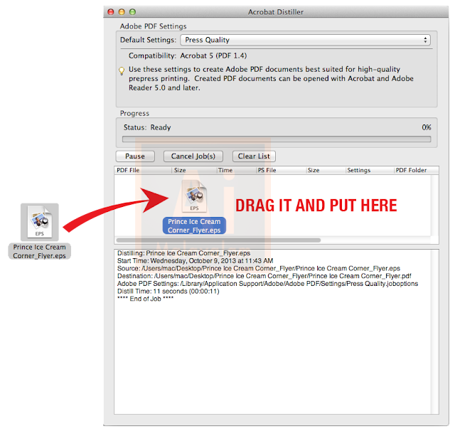 Acrobat Distiller dropping area-How to Create a small PDF file form a large illustrator file
