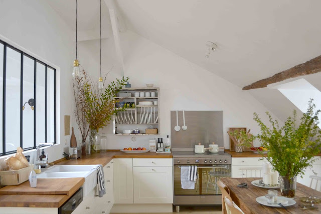 Gorgeous kitchen in France seen on Hello Lovely Studio