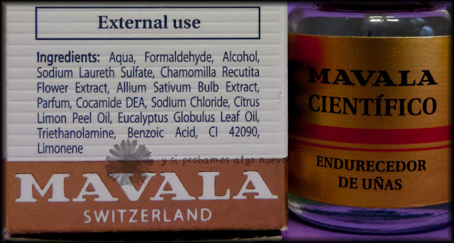 endurecedor uñas mavala ingredientes