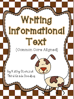 http://www.teacherspayteachers.com/Product/Writing-Informational-Text-Common-Core-Aligned-556891