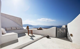 terraza griega con vistas
