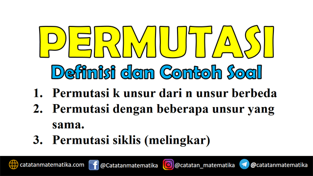 Permutasi (Definisi, Jenis Permutasi, dan Contoh Soal)