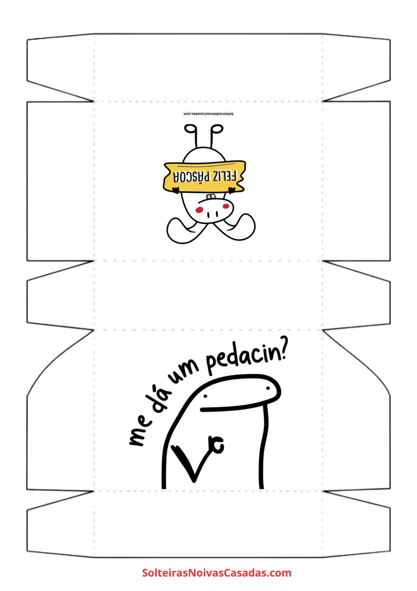 Modelo 24: Caixinha de Páscoa Flork Bento "Me dá um pedacin?"