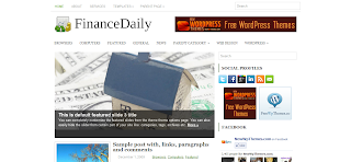 FinanceDaily Wordpress Template for eCommerce Related Websites And Blog's