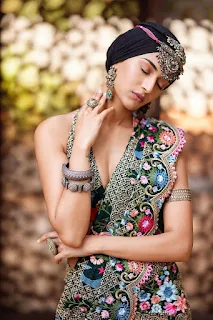 Erica Fernandes Latest Model Saree Photoshoot Stills